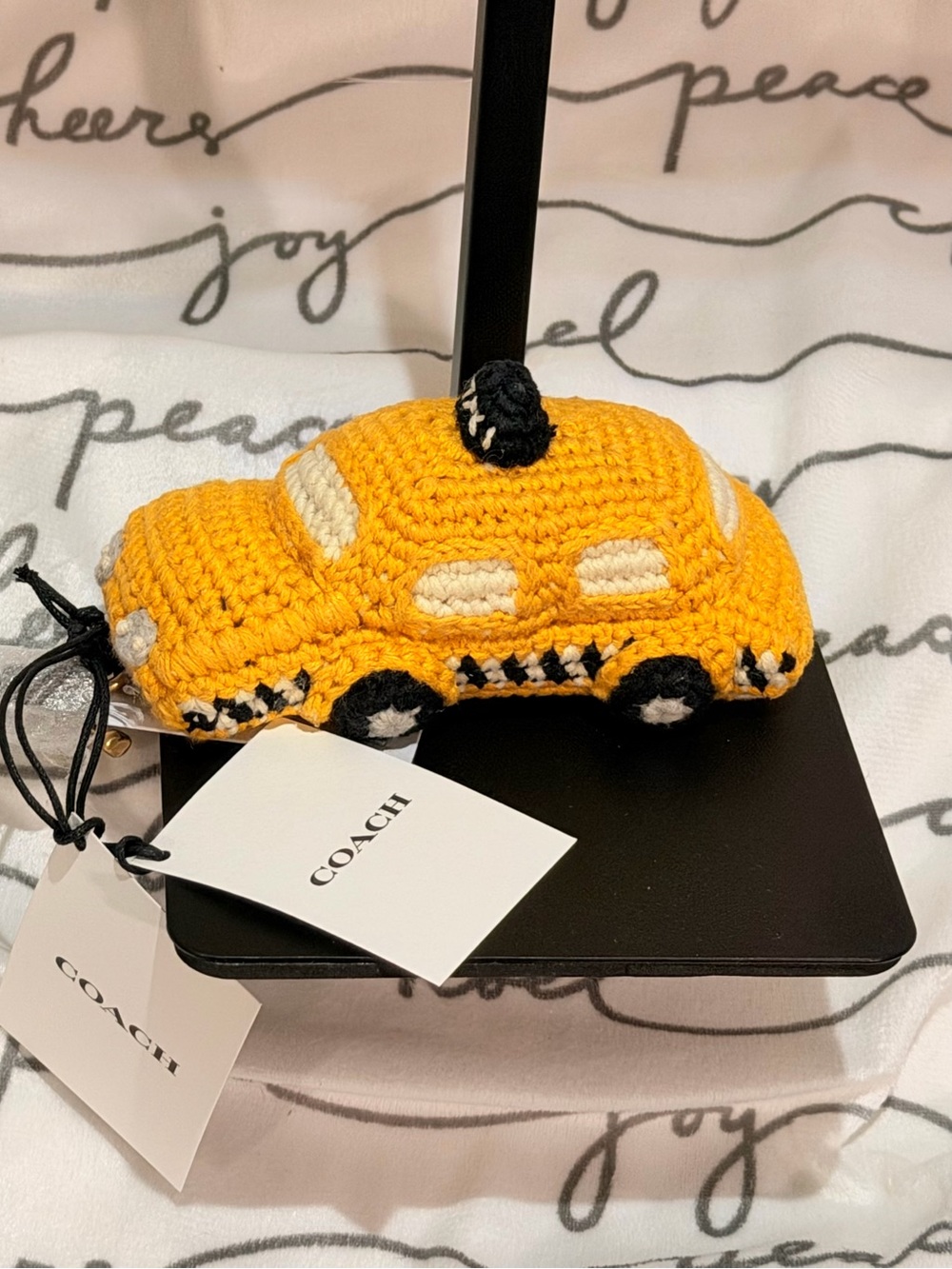 COACH Crochet Taxi Bag Charm NWT